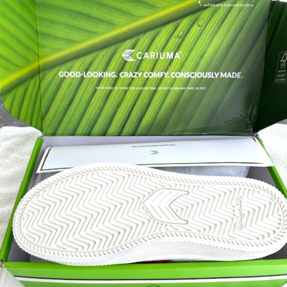 Cariuma Salvas Sneakers Womens 7.5 White Leather Low Cut - Picture 5 of 6